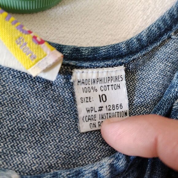 Vtg Girls Drop Waist Pleated USA Ruffle 80s 90s Cottagecore Farmhouse Country 10 - Picture 6 of 9